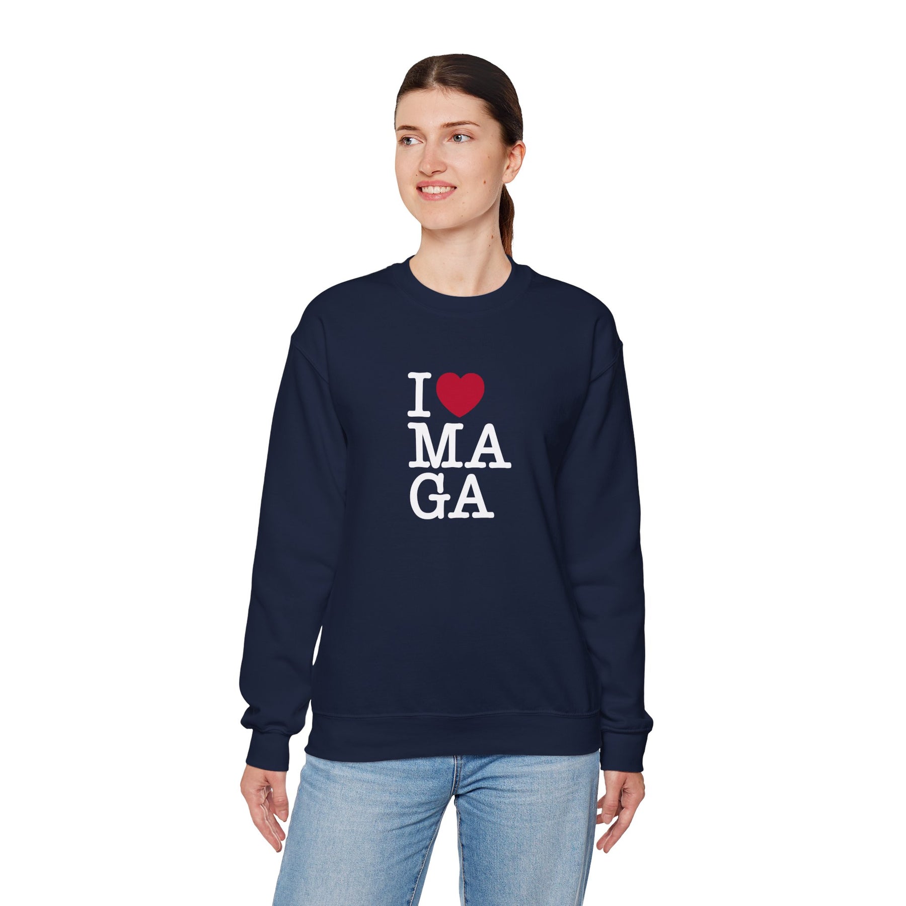 I Love MAGA Crewneck Sweatshirt