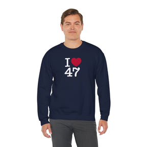 I Love 47 Crewneck Sweatshirt