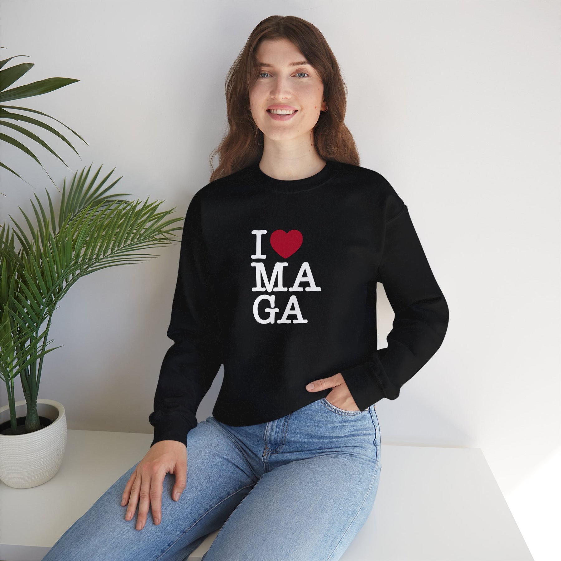 I Love MAGA Crewneck Sweatshirt